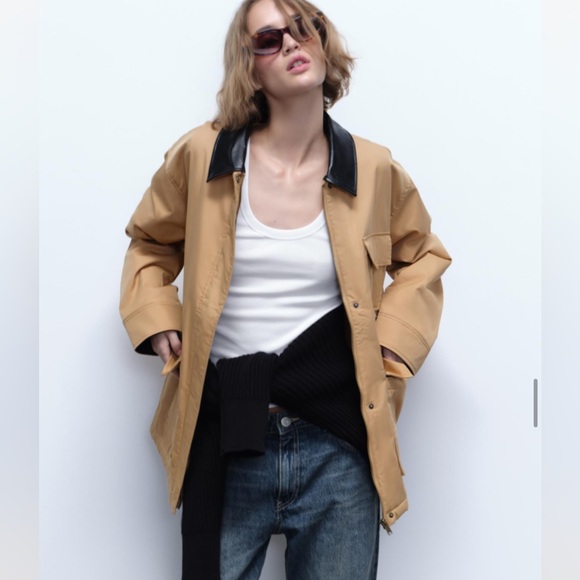 Zara Woman Combination Quilted jacket